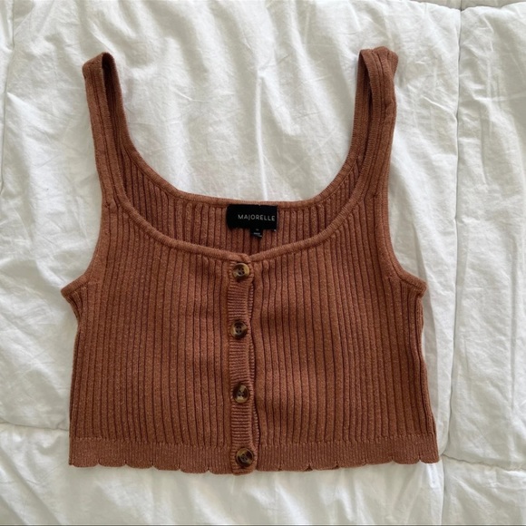 Majorelle Cropped Knit Tank - Picture 2 of 9